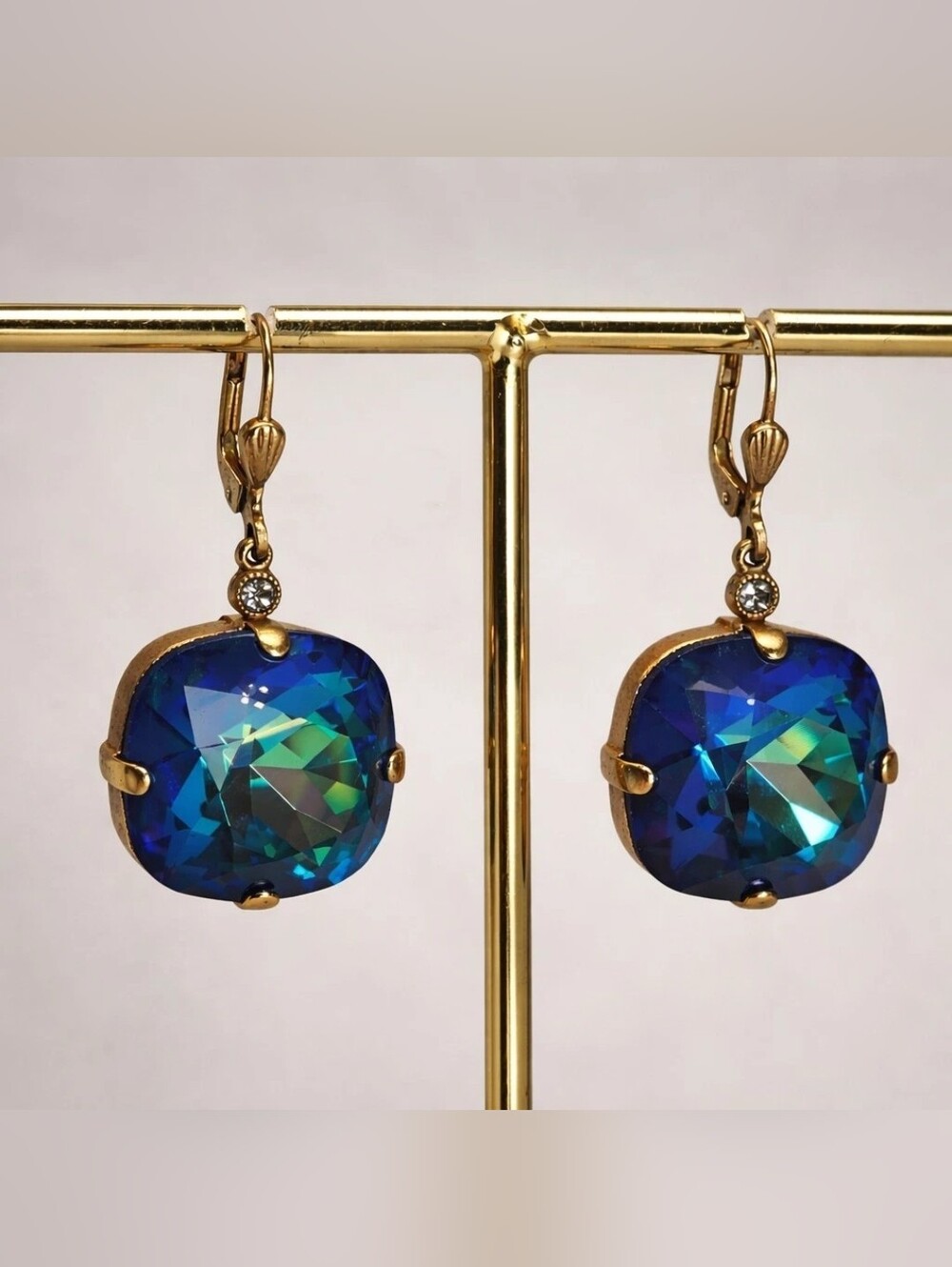La Vie Parisienne Catherine Popesco Large Round Crystal Earrings in Ultra Coco